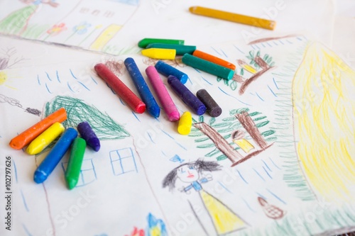 Multi-colored wax pencils