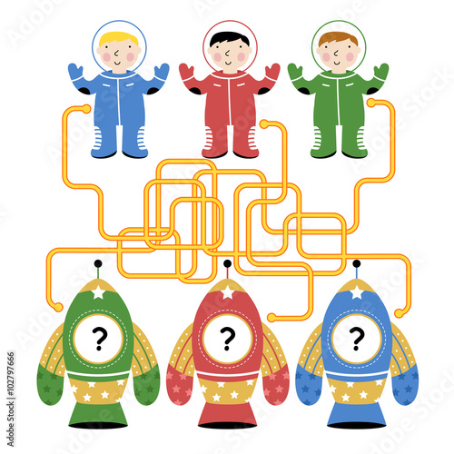 Maze vector, maze game. Cartoon Maze for Kids. Educational game for children, funny game. Vector Labyrinth. Childrens logic game. Help the hero to find a way out. 