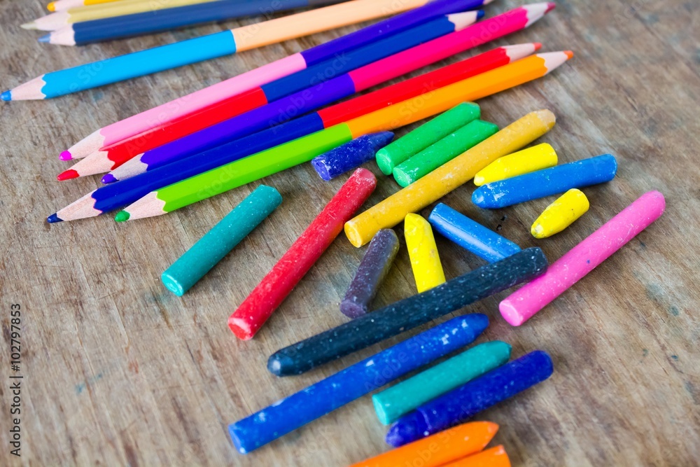Plenty of colorful pencils