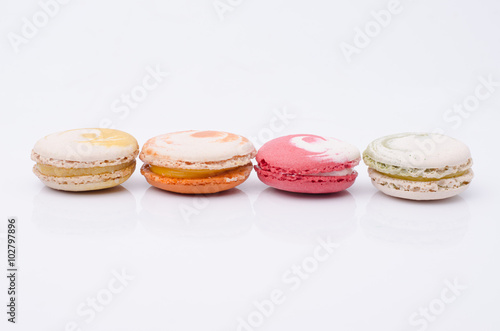 french sweet delicacy, macaroons variety closeup