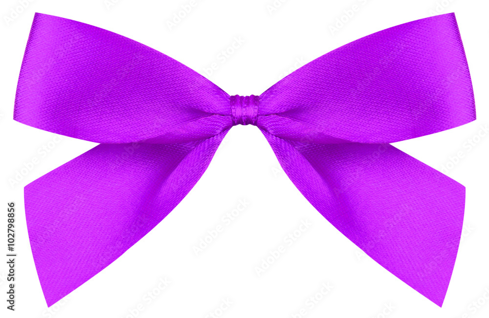 noeud papillon violet, fond blanc Stock Photo | Adobe Stock