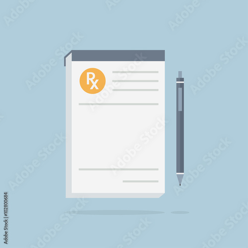 Prescription pad vector illustration