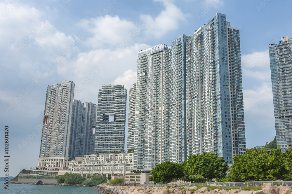 Obraz premium luxurious residential building in Hong Kong