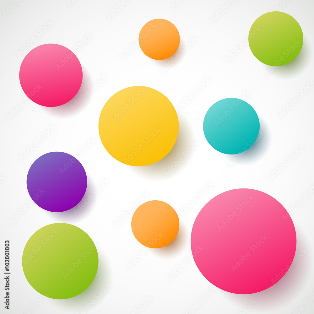 .Abstract colourful circles shape. Vector