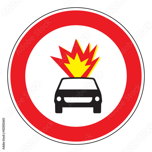 carrying explosives not allowed vehicles
