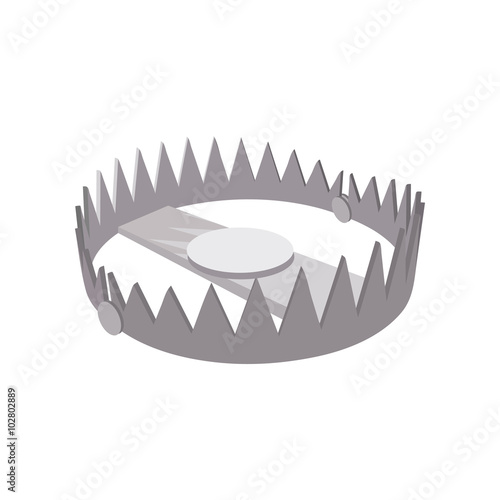Bear trap cartoon icon