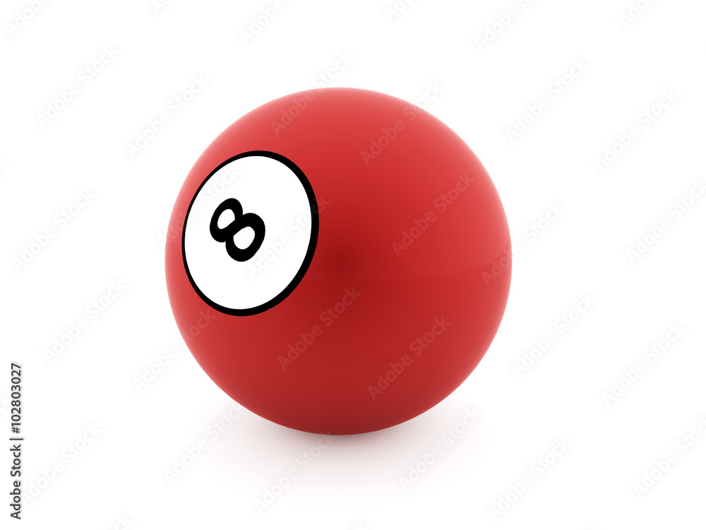Eight Ball on a plain white background Eight Ball on a plain white background