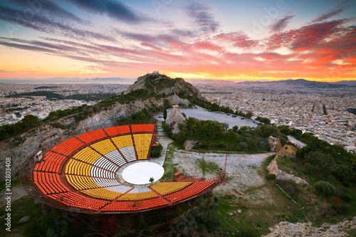 Athens from Likabetus Hill at sunset.