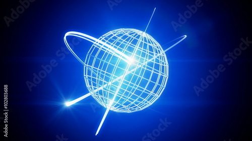 Earth　abstract background blue loop able
