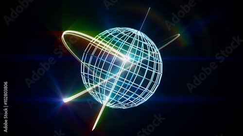 Earth　abstract background blue loop able