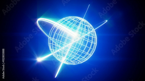 Earth　abstract background blue loop able