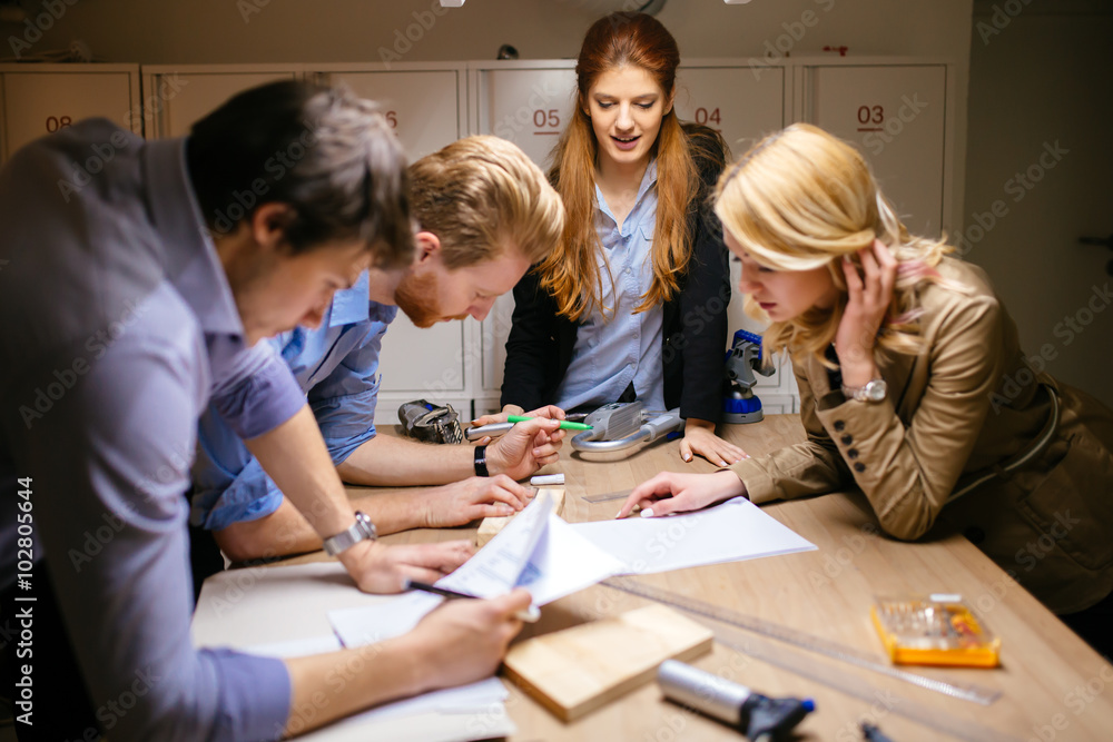 Group of designer working on project Group of designer working on project