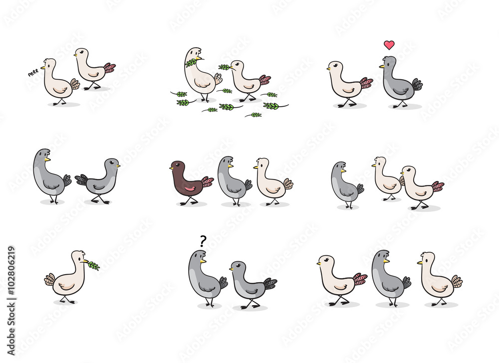 Cute Pigeon vector illustration Cute Pigeon vector illustration