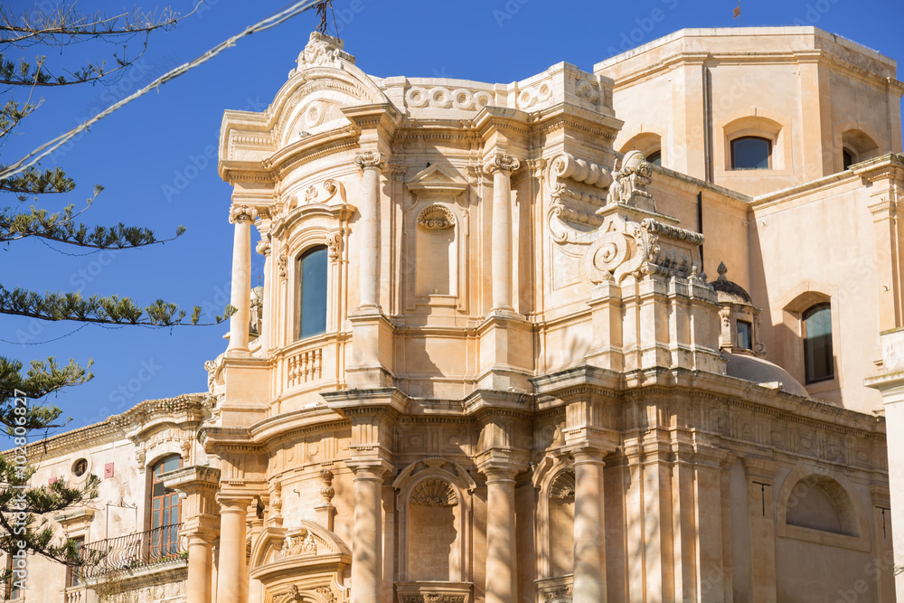 Noto in Sicily, Italy. Built in the style of the Sicilian Baroque.