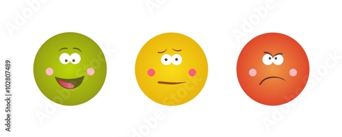 Emoticons different faces photo