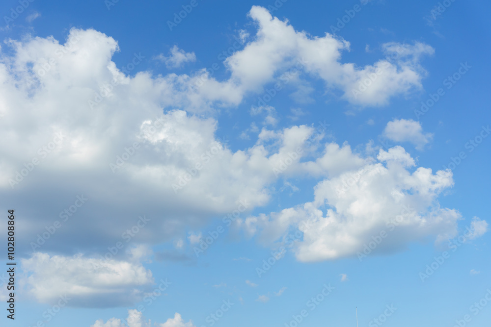 Blue sky with clouds background Blue sky with clouds background