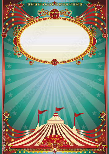 blue and red magic circus background