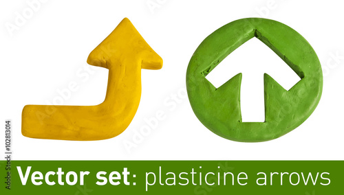 Set of plasticine arrows for your design.