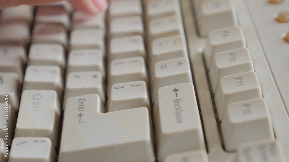 Business woman typing on old style beige white keyboard close-up 4K 3840X2160 UHD video - Female fingers pressing on retro keyboard close up 4K 2160 UHD Business woman typing on old style beige white keyboard close-up 4K 3840X2160 UHD video - Female fingers pressing on retro keyboard close up 4K 2160 UHD