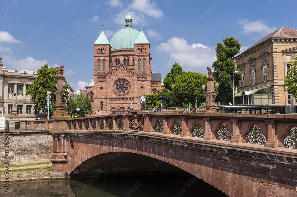 Straßburg - Brücke über den Ill aus Sandstein 