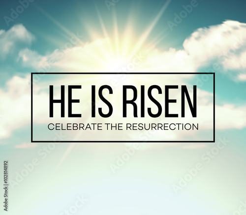 He is risen. Easter background. Vector illustration