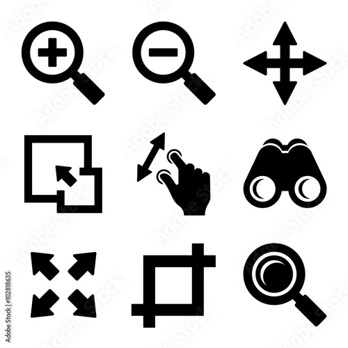 Zoom Icons Set