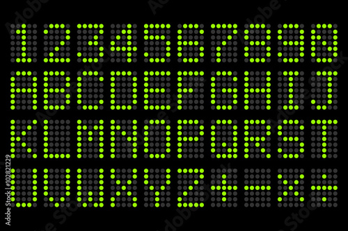 digital  letters and numbers display board for airport schedules