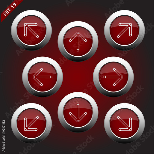 icons with arrows - eight directions
