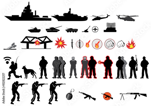 War infographic signs set