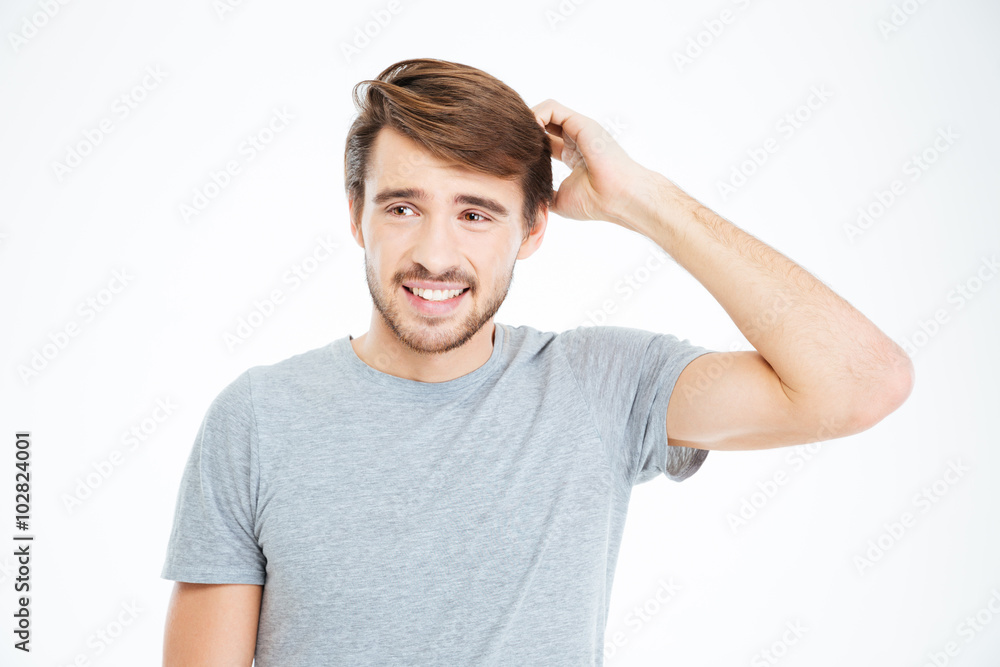 Happy thoughtful man Happy thoughtful man