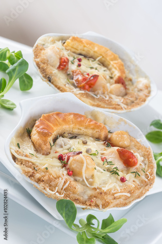 Coquilles saint Jacques gratinés