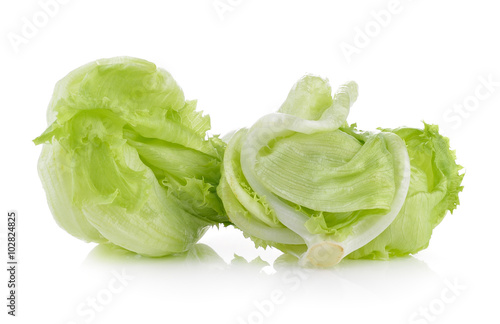 Iceberg lettuce on White Background