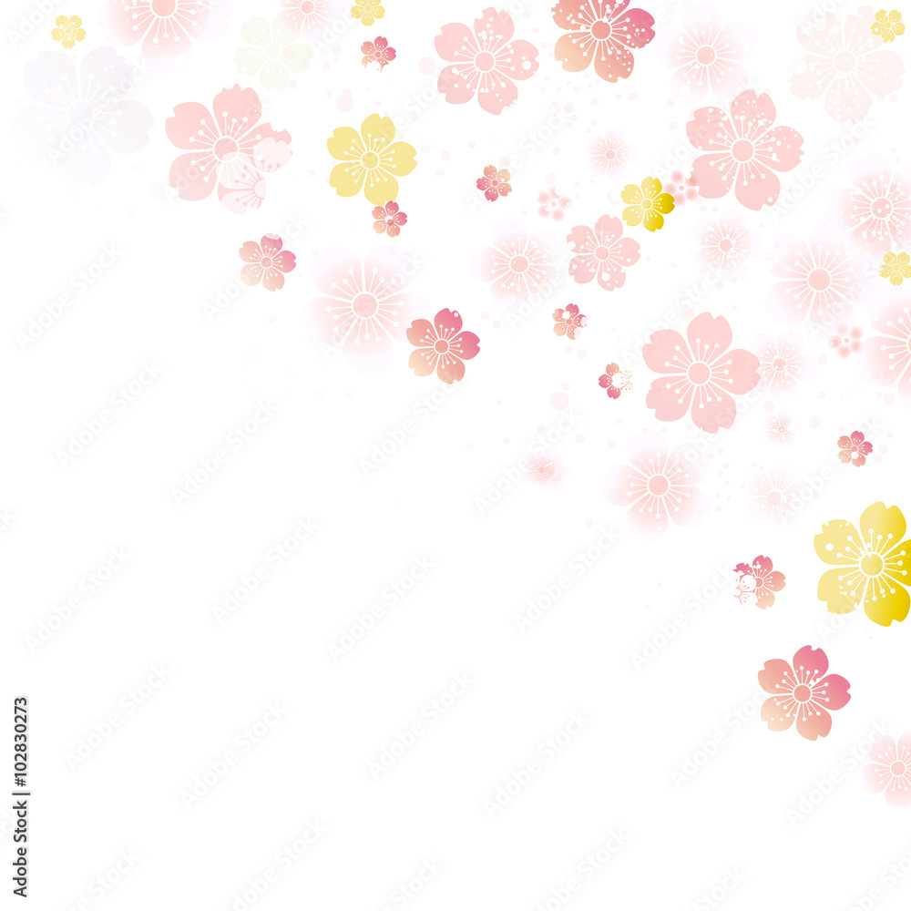 桜　和柄　花吹雪