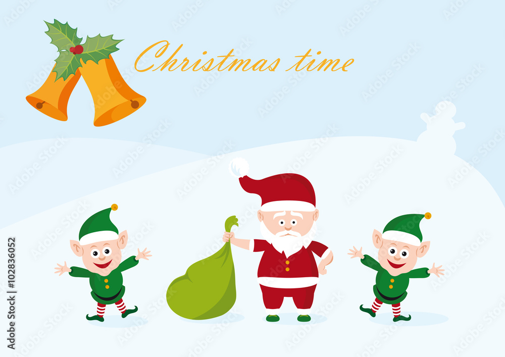 Christmas time. A time of joy and anticipation. Set of Christmas icons. Set vector icons. Collection of Christmas vector icons.