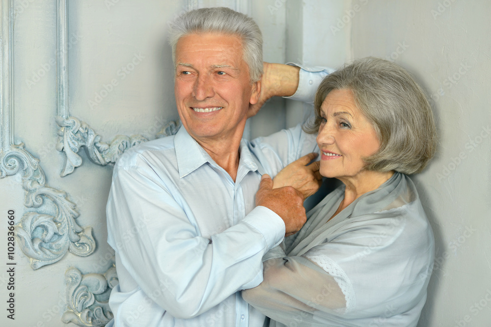 Obraz premium elderly couple in vintage interior