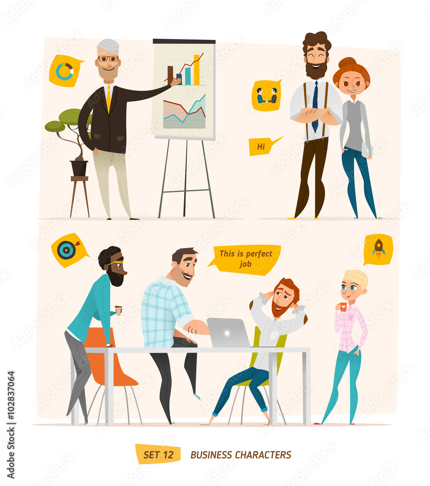 Business characters scene Business characters scene