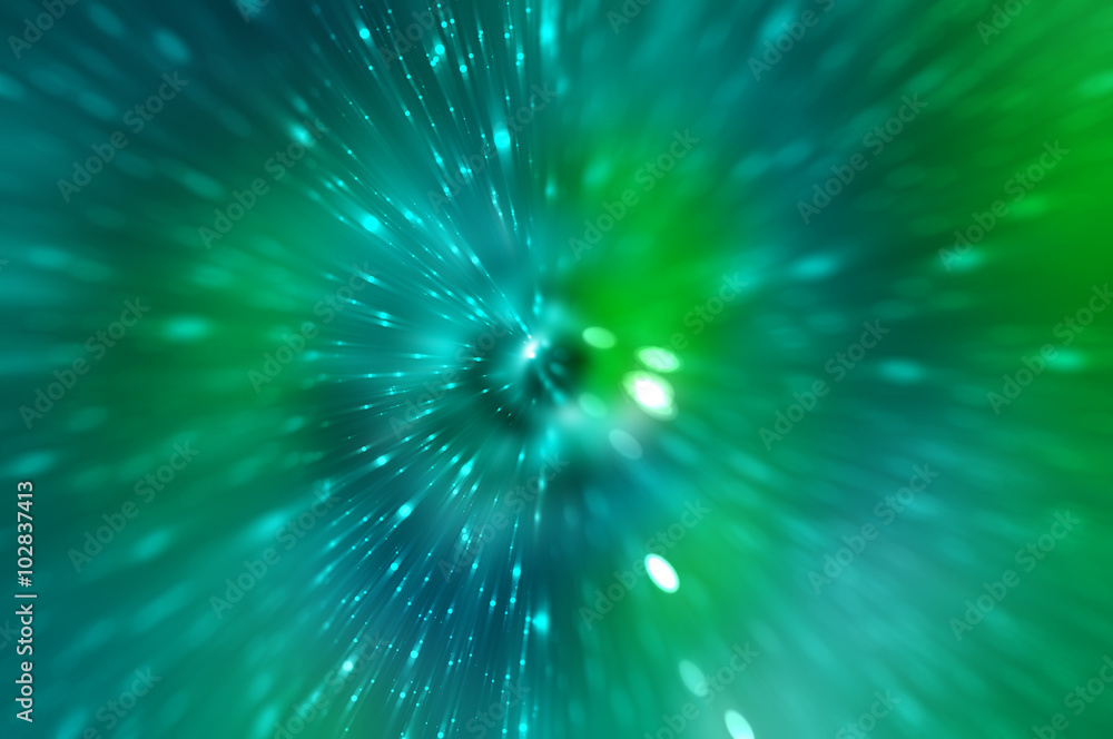 Fototapeta premium abstract blue and green background. explosion star.