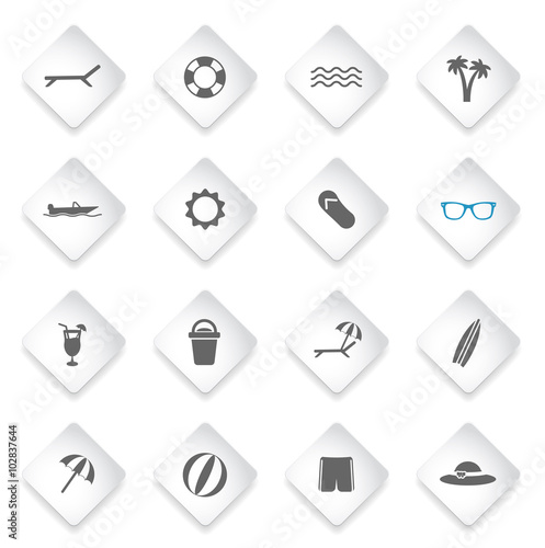 Beach simply icons