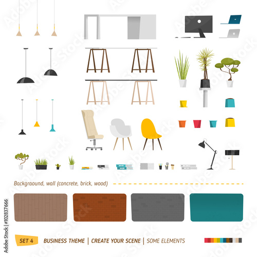 Business elements. Create your scene 