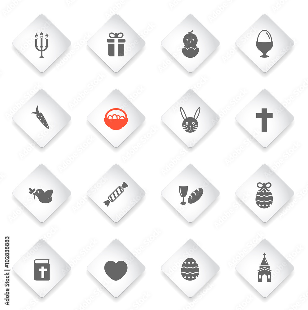 Easter day simply icons Easter day simply icons