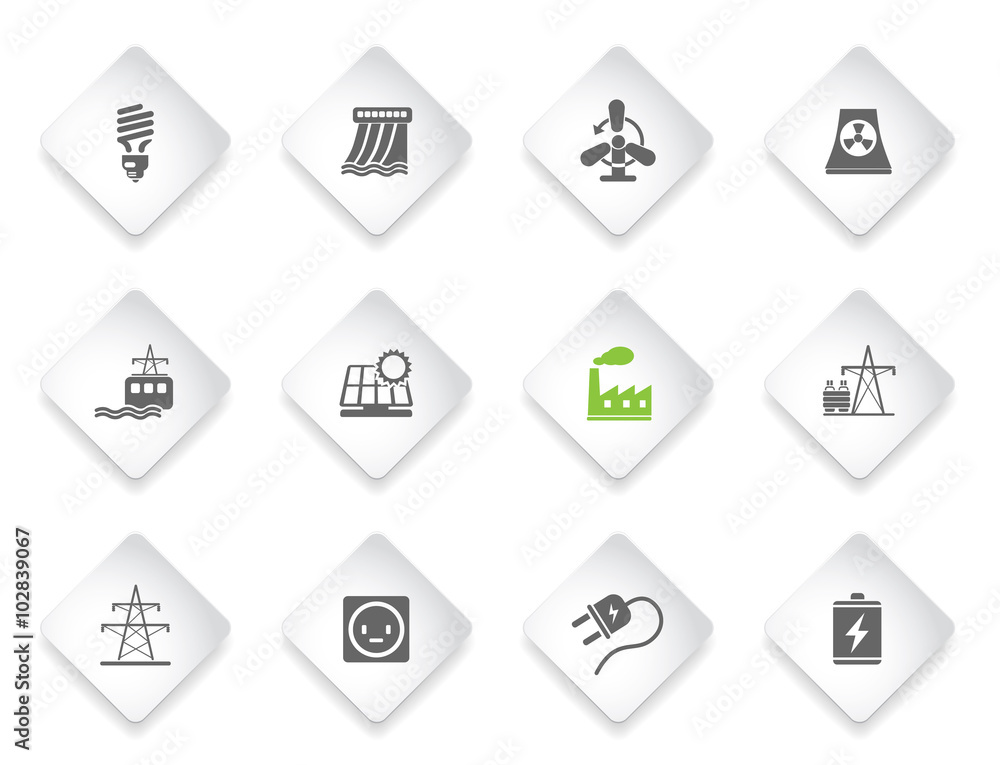 Energy and Industry icons set Energy and Industry icons set