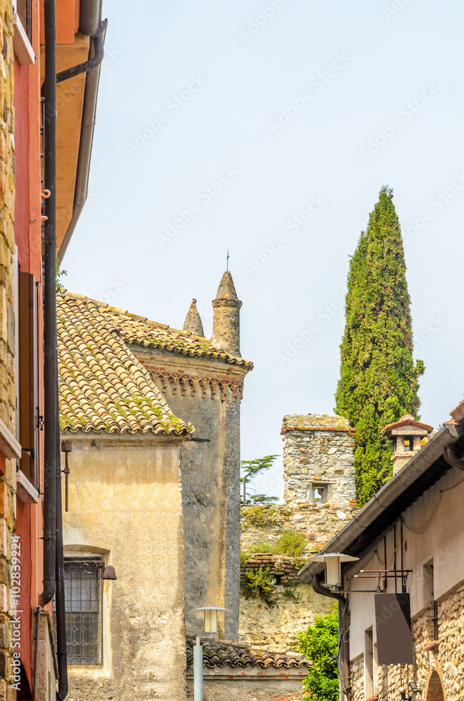 Scenery of Italy series - Castello Scaligero at Sirmione. Lake Garda. Italy.