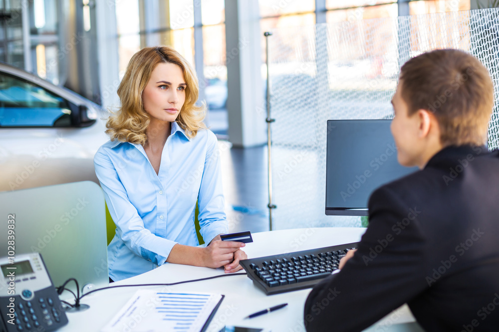 Fototapeta premium Creative concept for car rental