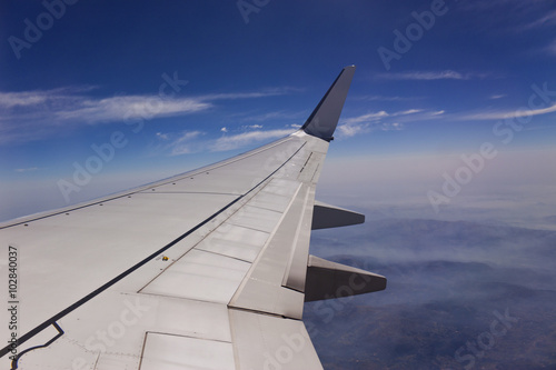 Airplane Wing in Flight