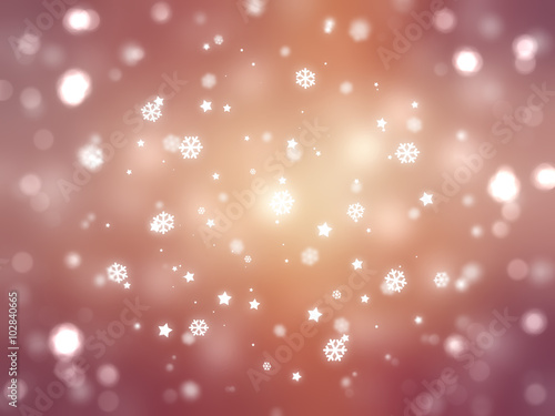 Fototapeta Naklejka Na Ścianę i Meble -  Christmas orange background. The winter background, falling snow