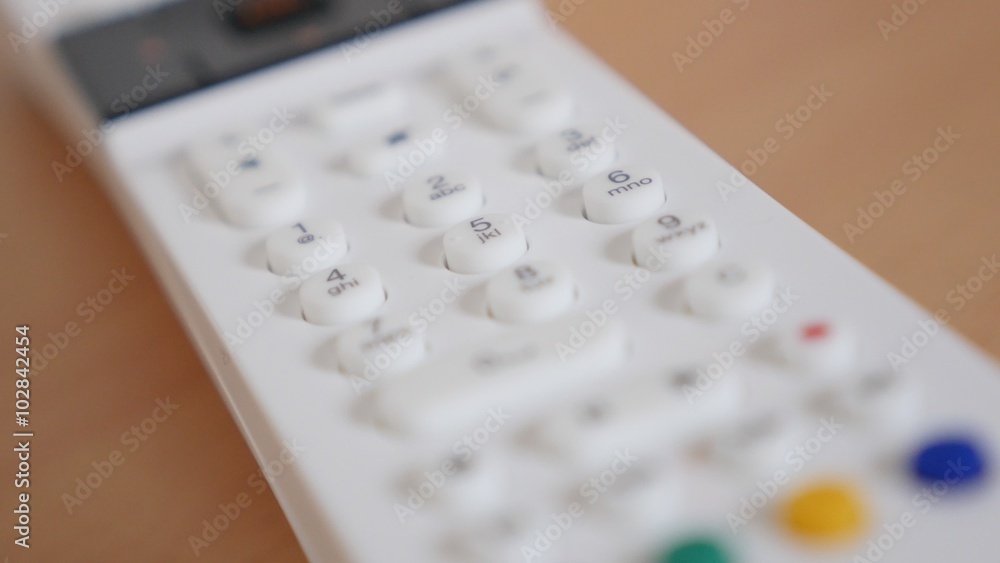 Remote control keys shallow DOF TV gadget 4K 2160p 30fps UltraHD footage - Shallow DOF white modern infra-red RC on table 4K Remote control keys shallow DOF TV gadget 4K 2160p 30fps UltraHD footage - Shallow DOF white modern infra-red RC on table 4K