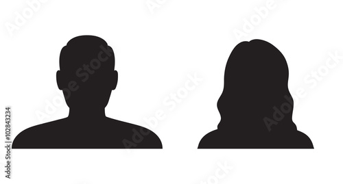 Fotografie, Obraz Man and woman silhouette