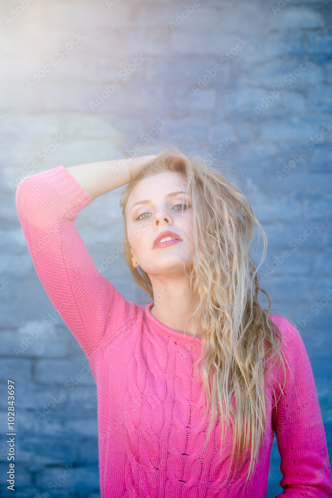 Sunshine and beautiful girl, outdoor portrait Sunshine and beautiful girl, outdoor portrait