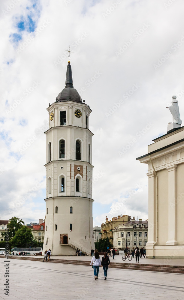 Vilnius. Cathedral Square. Cathedral, bell tower, Lithuania Vilnius. Cathedral Square. Cathedral, bell tower, Lithuania