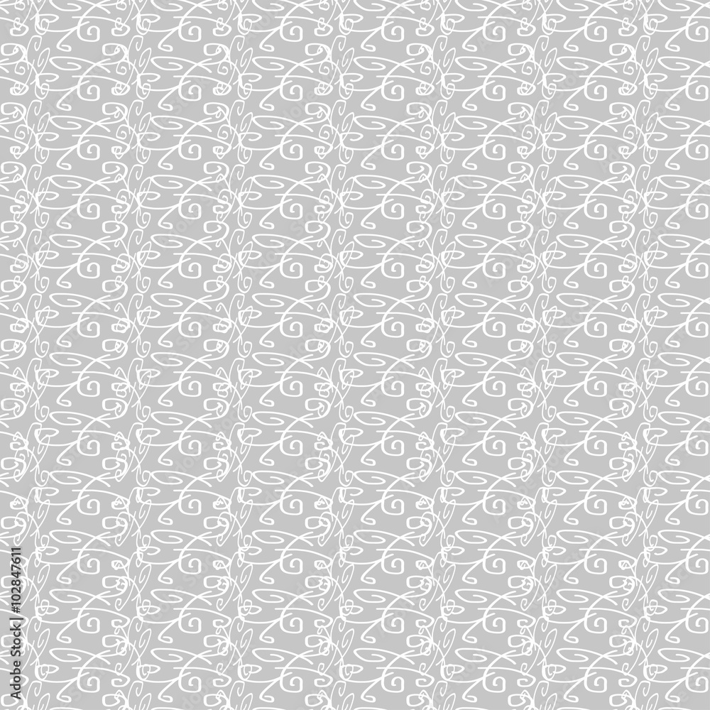 Abstract white lace floral seamless pattern on grey background. Abstract white lace floral seamless pattern on grey background.
